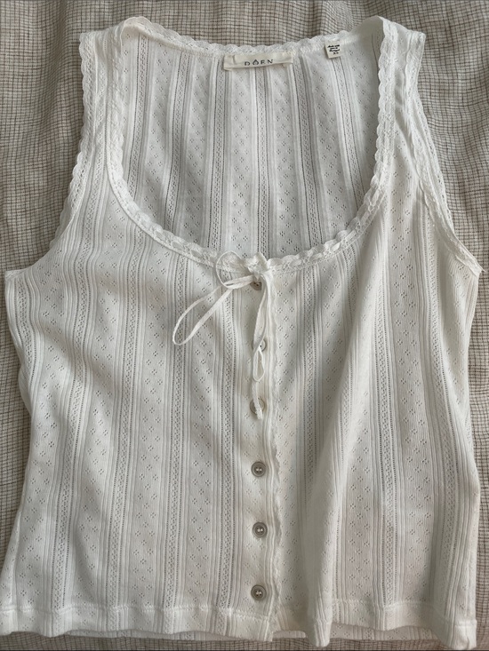 Doen Tops - dôen lois tank pointelle salt xs